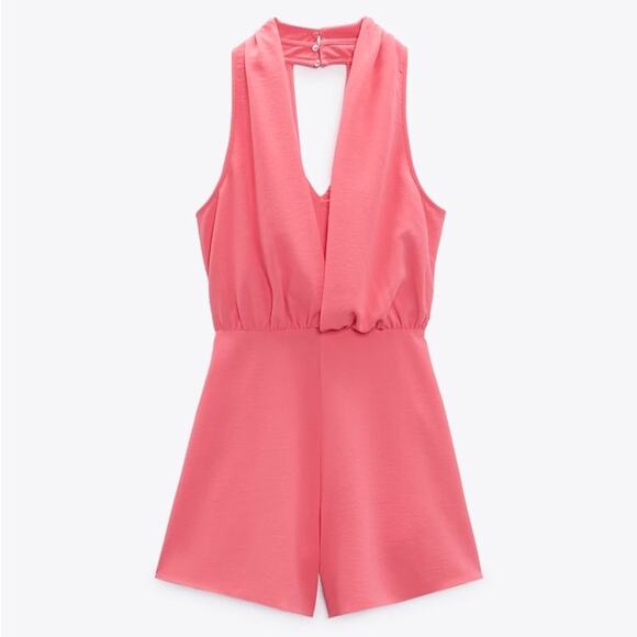 ZARA SHORT HALTER JUMPSUIT - Picture 10 of 11